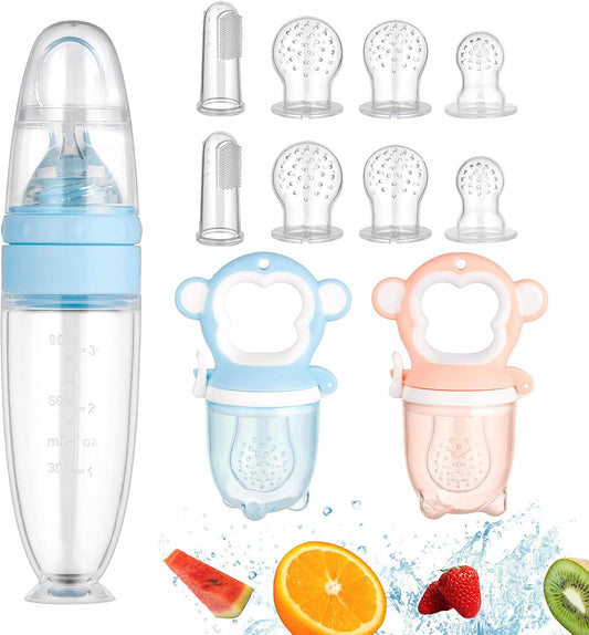 Tetine Grignoteuse Bebe Tetine a Fruit, Tétine D'Alimentation Distributeur D'Aliments Bébés Nourrisseur De Fruits, Pinceaux À Doigts Silicone Bébés Pour Cadeaux Naissance